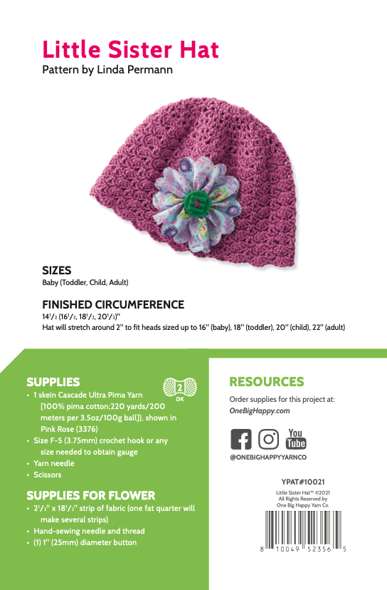 Basic Crochet Hat Pattern 8 Sizes Newborn-Adult by Crochet It