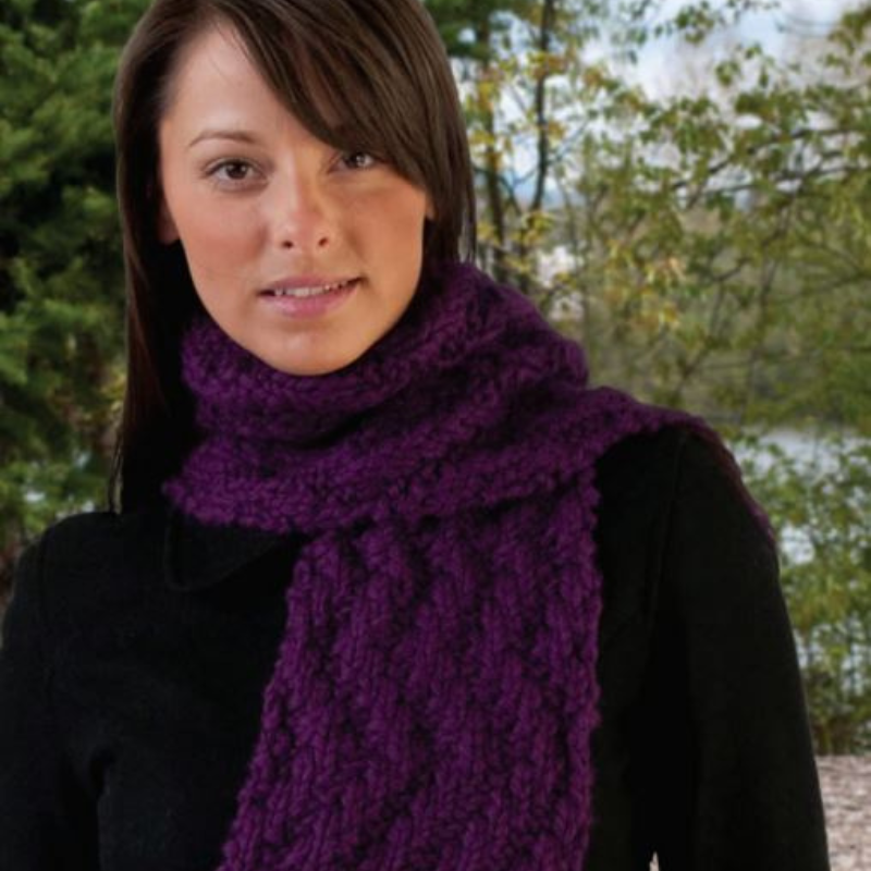 Ripple Rib Scarf Knit Kit | One Big Happy Yarn Co.