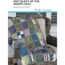 Load image into Gallery viewer, 2024 Block Of The Month Printed Knitting Pattern
