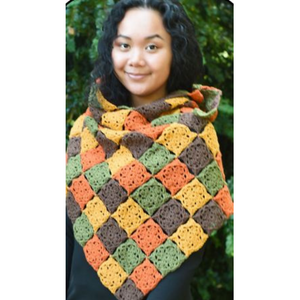 Autumn Mosaic Shawl Crochet Kit