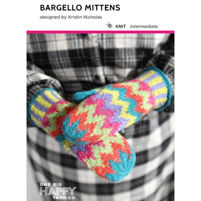 Bargello Mittens PDF Knitting Pattern