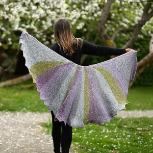 Colorful Rays Shawl Knit Kit