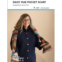 Load image into Gallery viewer, Daisy Mae Pocket Scarf PDF Knitting Pattern
