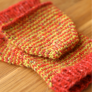 Frutti Stripe Flip-Top Mitts Printed Knitting Pattern
