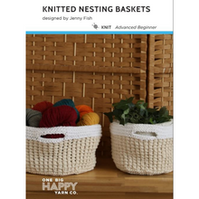 Load image into Gallery viewer, Nesting Baskets Set Printed Knitting Pattern
