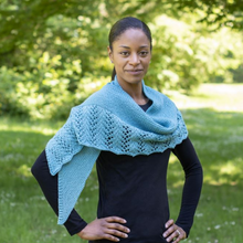 Load image into Gallery viewer, Lace and Garter Stole Knit Kit
