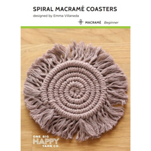 Load image into Gallery viewer, Spiral Macramé Coasters Printed Pattern
