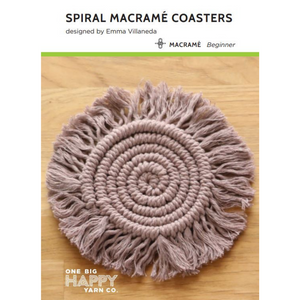 Spiral Macramé Coasters Printed Pattern