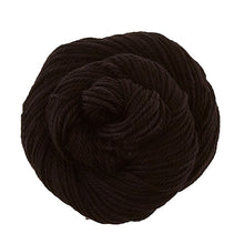 Load image into Gallery viewer, Skein of Madelinetosh TML Triple Twist Worsted weight yarn in color Onyx (Black) for knitting and crocheting.
