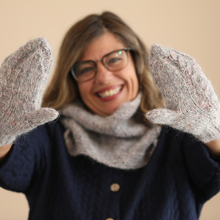 Load image into Gallery viewer, Misty Mountain Cowl and Mittens Set Knit Kit
