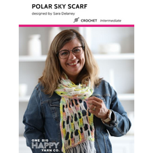 Load image into Gallery viewer, Polar Sky Scarf PDF Crochet Pattern
