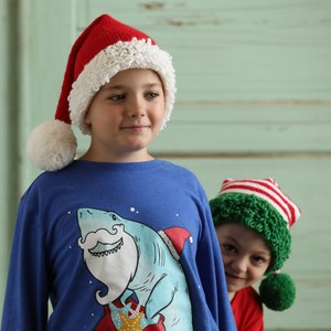 One Big Happy Santa and Elf Hat Printed Knitting Pattern