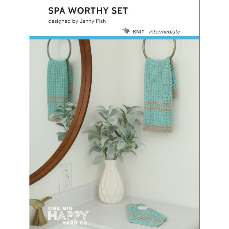 Spa Worthy Towel Set Printed Knitting Pattern
