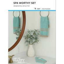 Load image into Gallery viewer, Spa Worthy Towel Set Printed Knitting Pattern

