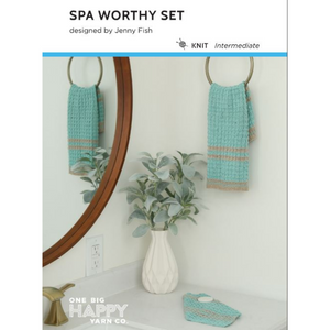 Spa Worthy Towel Set Printed Knitting Pattern