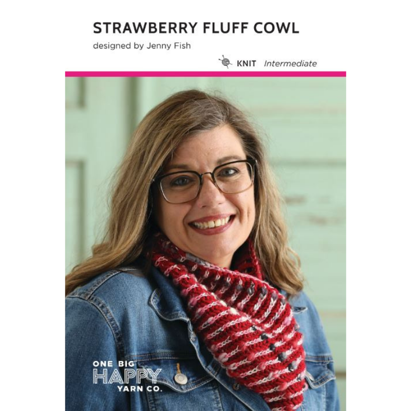 Strawberry Fluff Cowl Printed Knitting Pattern