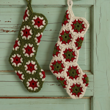 Load image into Gallery viewer, Vintage Hexagon Stocking Printed Crochet Pattern
