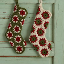 Load image into Gallery viewer, Vintage Hexagon Stocking PDF Crochet Pattern
