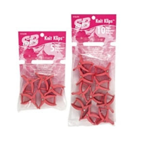 Susan Bates Knit Klips in packaging of 5 or 10 clips