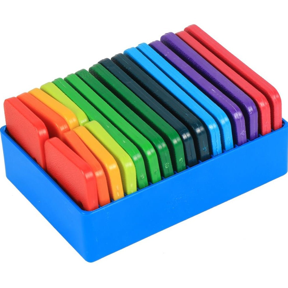 Knitter's Pride set of colorful blocking pins in holding case for knitting and crochet projects.