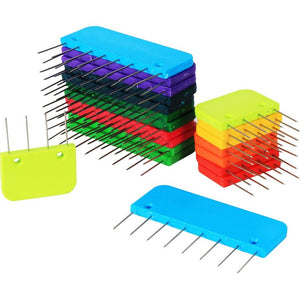 Knitter's Pride set of colorful blocking pins for knitting and crochet projects.