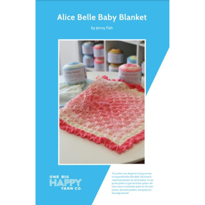 Alice Belle Baby Blanket Printed Knitting Pattern
