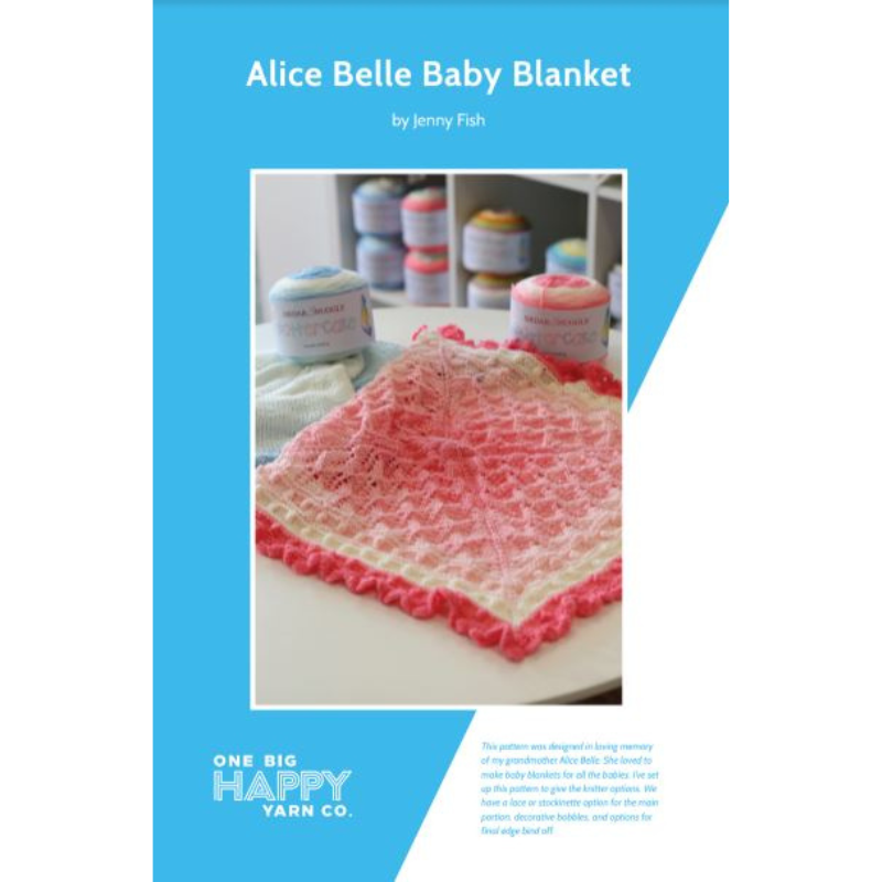 Alice Belle Baby Blanket PDF Knitting Pattern