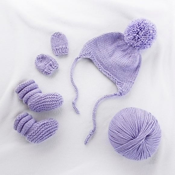 Baby Hat, Mittens & Booties Knit Kit