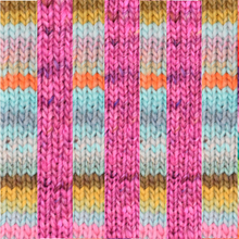 Load image into Gallery viewer, One Big Happy Basic Striped Mittens Knit Kit
