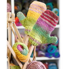 Load image into Gallery viewer, One Big Happy Basic Striped Mittens Knit Kit
