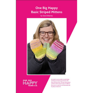 One Big Happy Basic Striped Mittens PDF Knitting Pattern