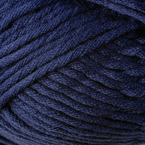 Skein of Berroco Comfort Chunky Bulky weight yarn in the color Navy Blue (Blue) for knitting and crocheting.