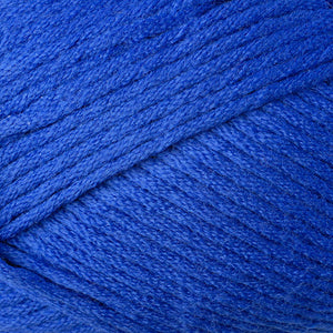 Skein of Berroco Comfort Chunky Bulky weight yarn in the color Primary Blue (Blue) for knitting and crocheting.