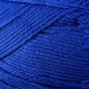 Skein of Berroco Comfort DK DK weight yarn in the color Primary Blue (Blue) for knitting and crocheting.