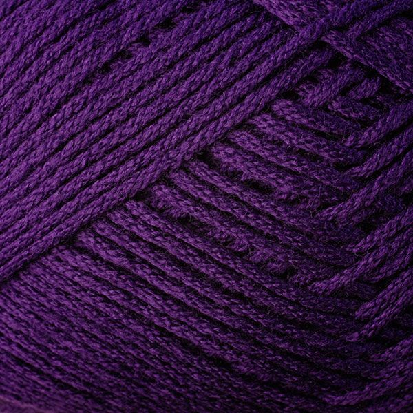 Skein of Berroco Comfort DK DK weight yarn in the color Purple (Purple) for knitting and crocheting.