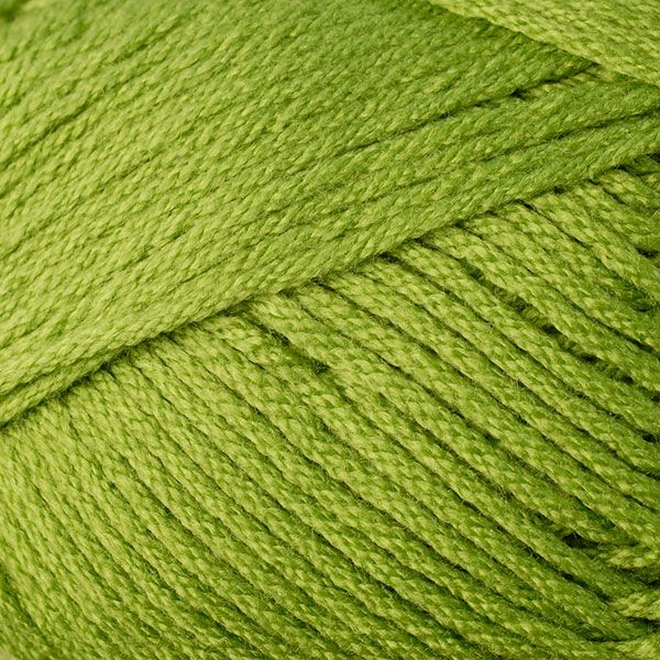 Skein of Berroco Comfort DK DK weight yarn in the color Seedling (Green) for knitting and crocheting.