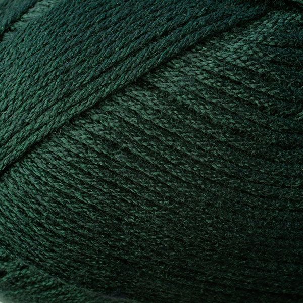 Skein of Berroco Comfort DK DK weight yarn in the color Spruce (Green) for knitting and crocheting.