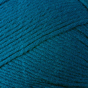 Skein of Berroco Comfort Worsted Worsted weight yarn in the color Aegan Sea (Green) for knitting and crocheting.