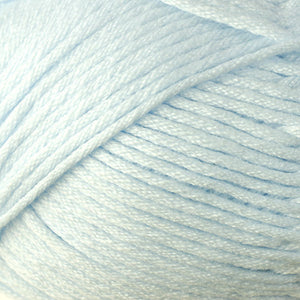 Skein of Berroco Comfort Worsted Worsted weight yarn in the color Boy Blue (Blue) for knitting and crocheting.