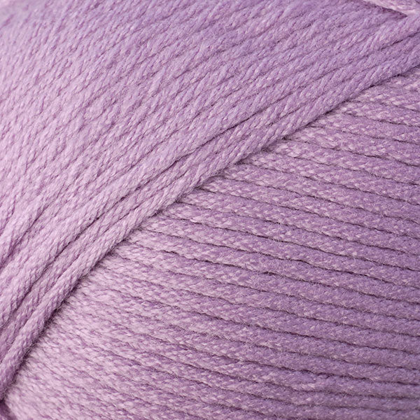 Skein of Berroco Comfort Worsted Worsted weight yarn in the color Raspberry Sorbet (Purple) for knitting and crocheting.