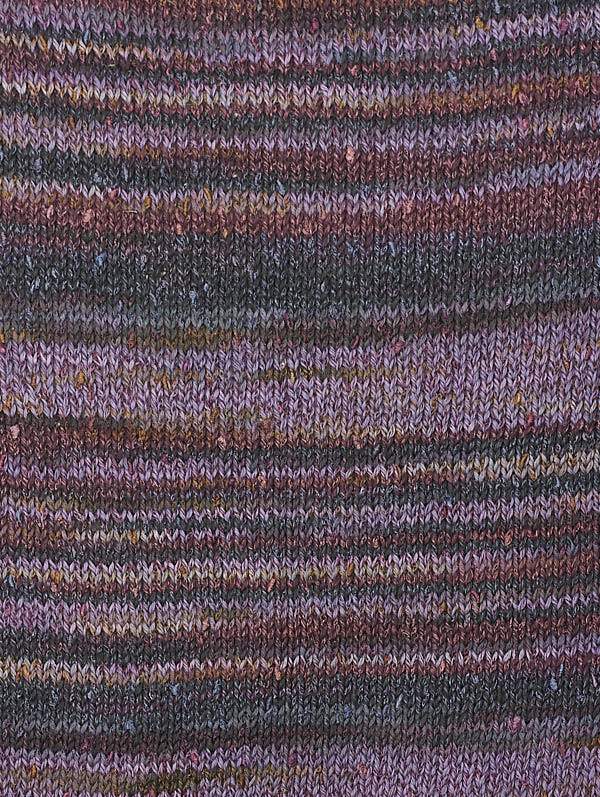 Skein of Berroco Summer Sesame DK weight yarn in color Orchid (Multi) for knitting and crocheting.