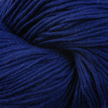 Load image into Gallery viewer, Skein of Berroco Modern Cotton Worsted weight yarn in color Goddard (Blue) for knitting and crocheting.
