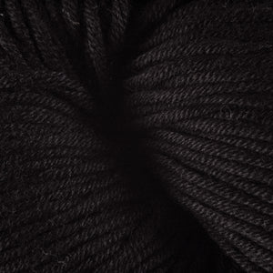Skein of Berroco Modern Cotton Worsted weight yarn in color Longspur (Black) for knitting and crocheting.