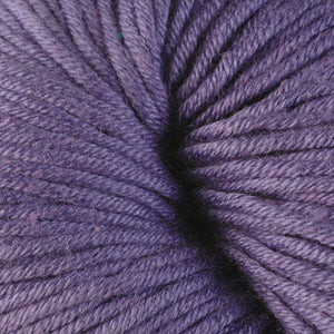 Skein of Berroco Modern Cotton Worsted weight yarn in color Viola (Purple) for knitting and crocheting.