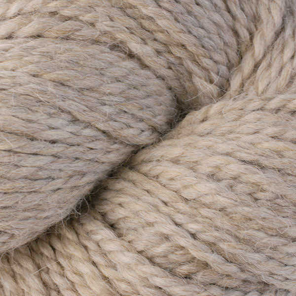 Skein of Berroco Ultra Alpaca Chunky Bulky weight yarn in the color Barley (Tan) for knitting and crocheting.