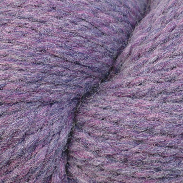 Skein of Berroco Ultra Alpaca Chunky Bulky weight yarn in the color Lavender Mix (Purple) for knitting and crocheting.