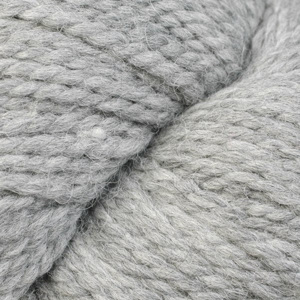 Skein of Berroco Ultra Alpaca Chunky Bulky weight yarn in the color Light Gray (Gray) for knitting and crocheting.