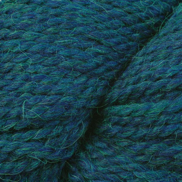 Skein of Berroco Ultra Alpaca Chunky Bulky weight yarn in the color Oceanic Mix (Blue) for knitting and crocheting.