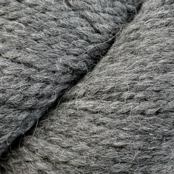 Skein of Berroco Ultra Alpaca Chunky Bulky weight yarn in the color Sale & Pepper (Gray) for knitting and crocheting.