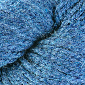 Skein of Berroco Ultra Alpaca Chunky Bulky weight yarn in the color Starry Night Mix (Blue) for knitting and crocheting.
